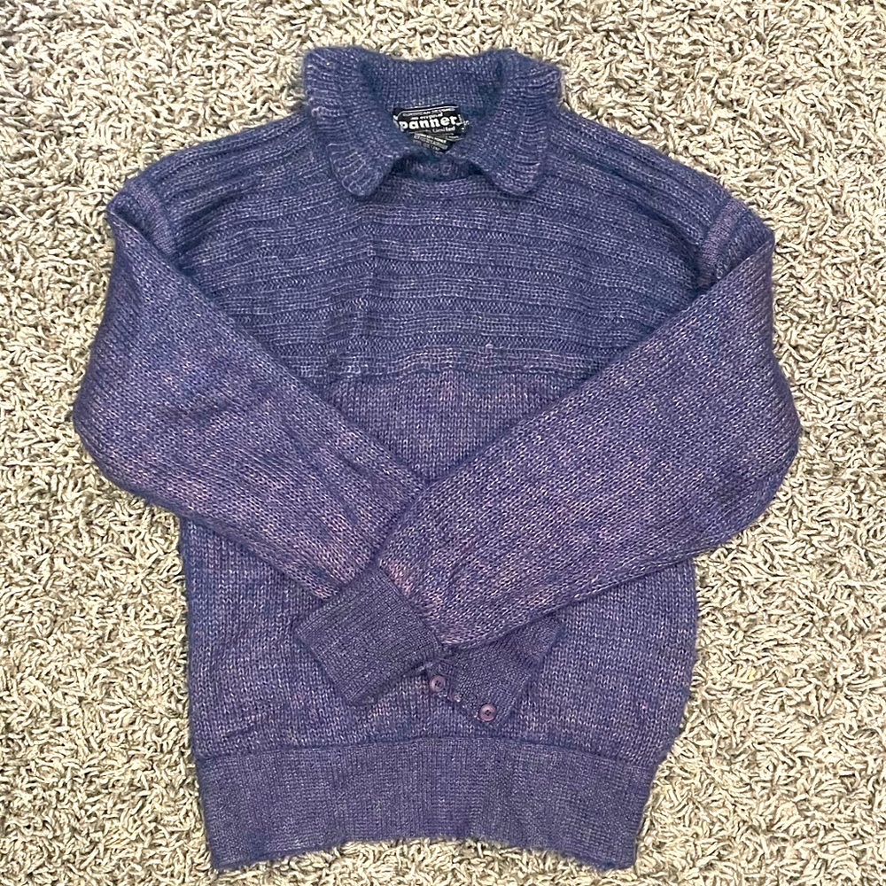 ⚜️vintage⚜️ collared sweater - Blue/Purple - S